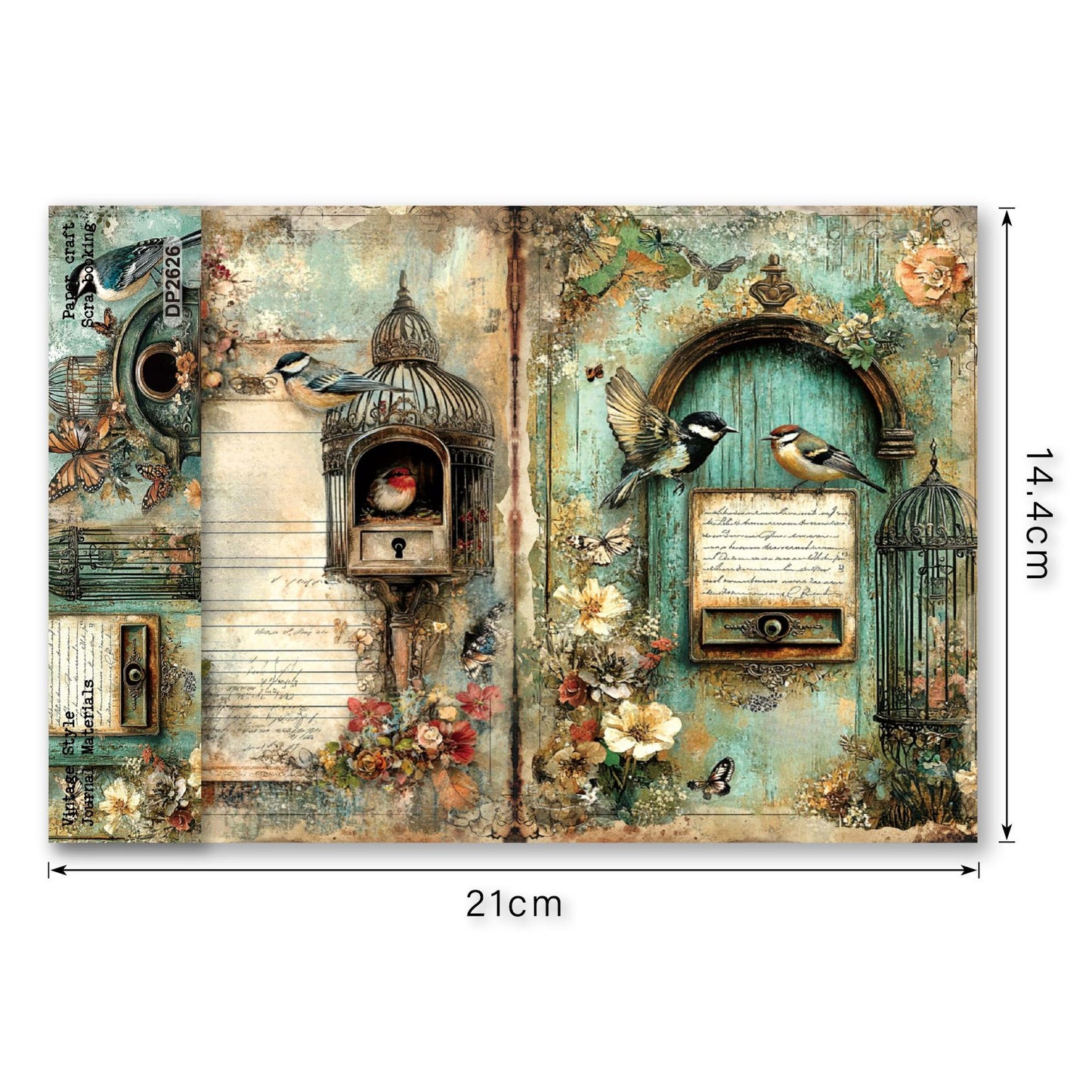 Caged Bird Papers 8pcs