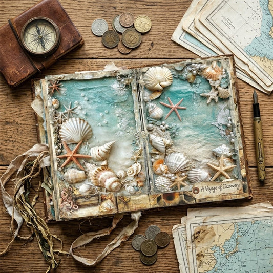 Shell Seaside Journal Papers 8pcs