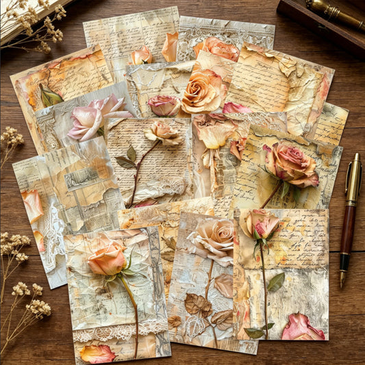 Romantic Rose Papers 16pcs