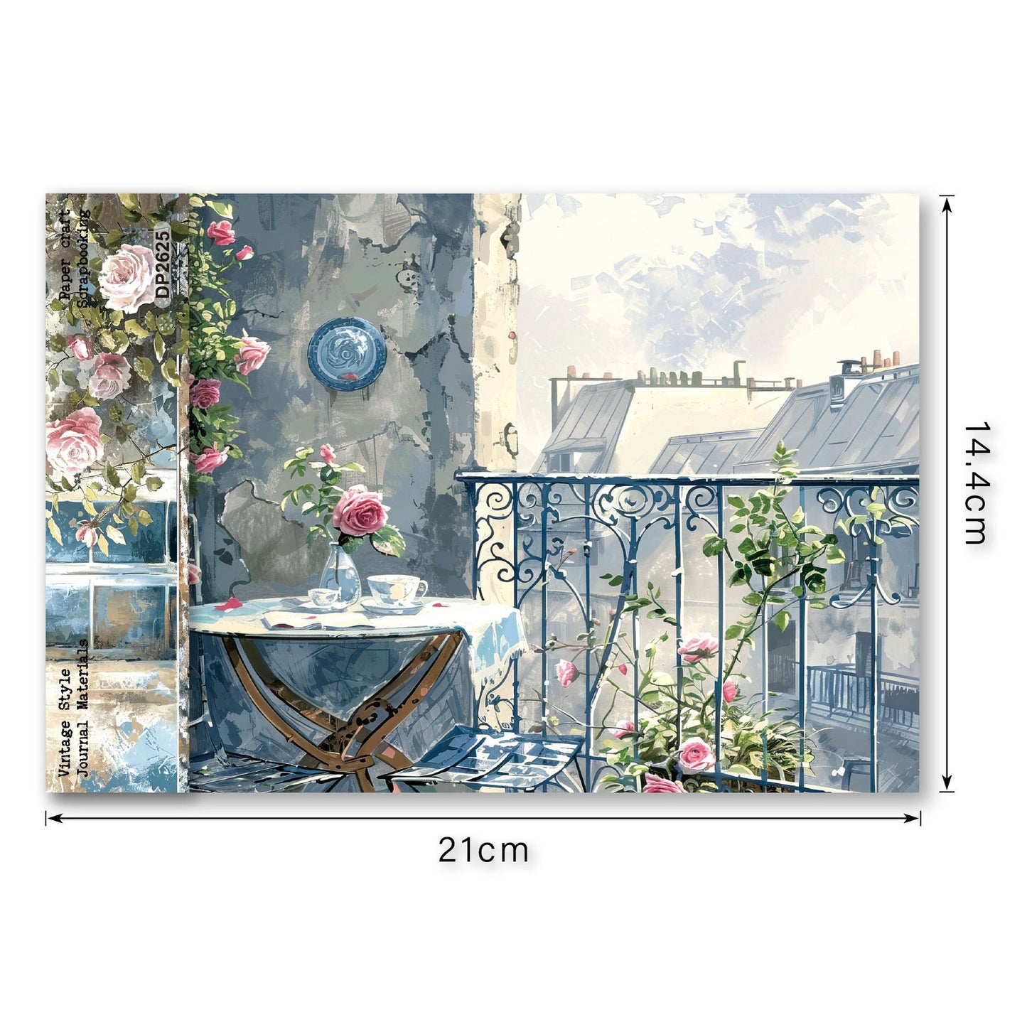 French Balcony Papers 8pcs