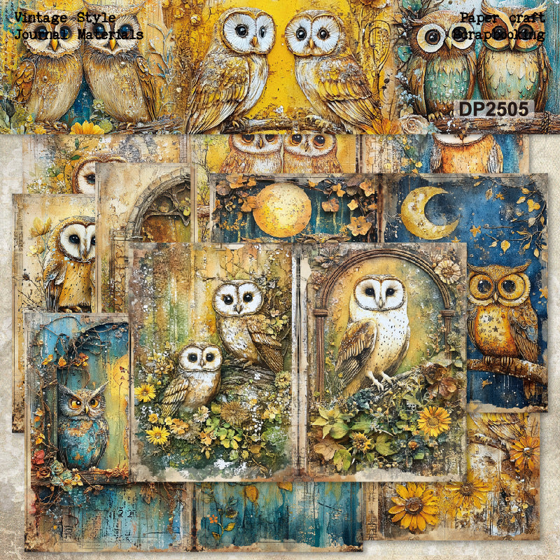 Charming owl Papers 8pcs