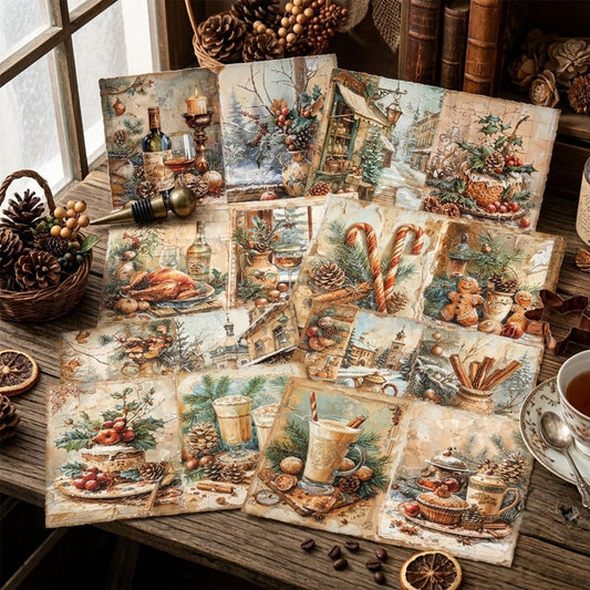 Cozy Christmas Journal Papers 8pcs