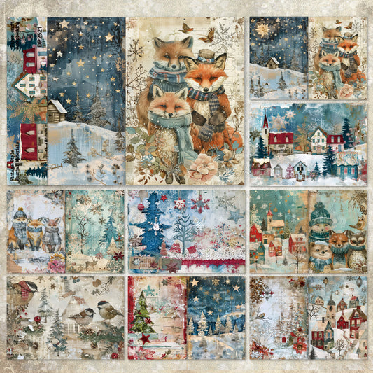 Cozy winter Papers 8pcs