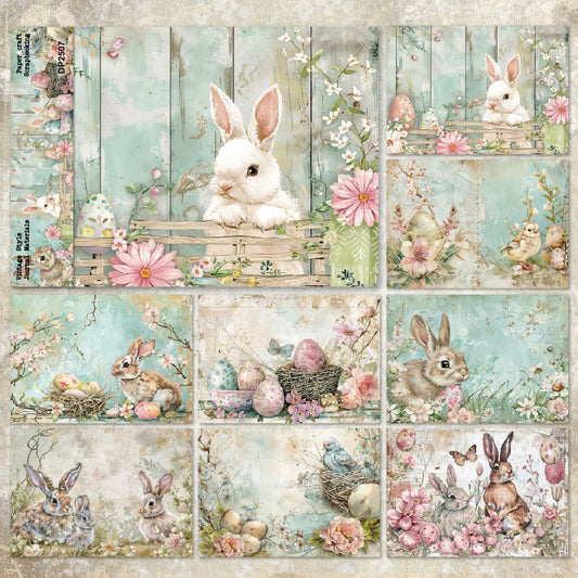Adorable Bunny Papers 8pcs