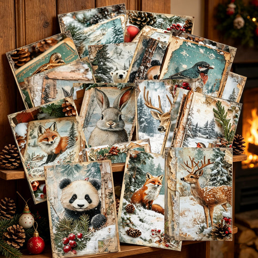 Winter Woodland Animal Papers 16pcs