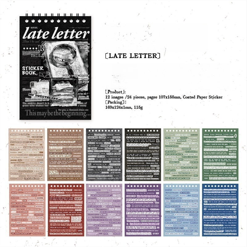 Belated Letters Sticker Book