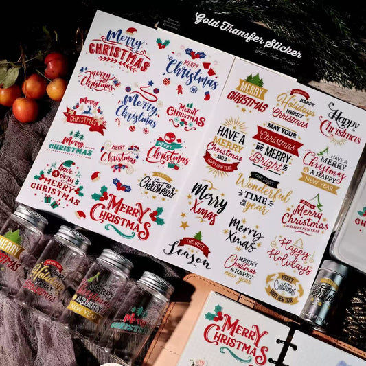 Merry Christmas Rub-on Sticker