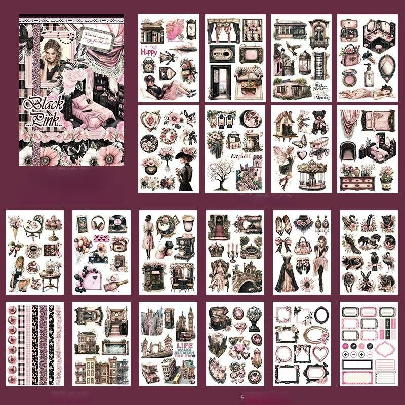 Shadow Pink Sticker Book