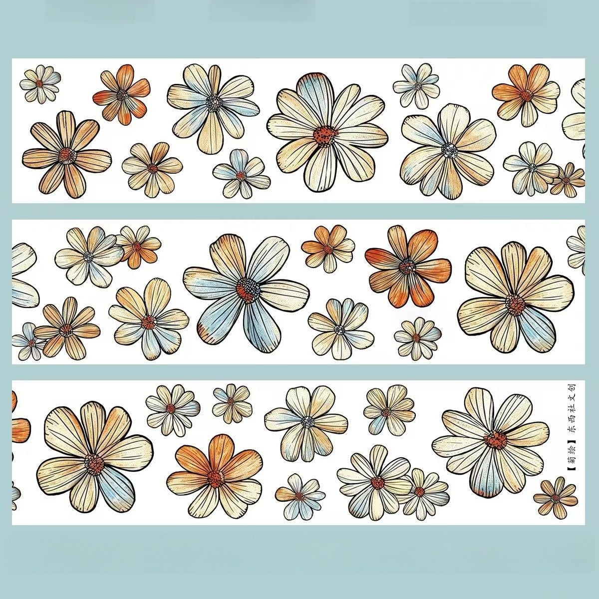 4.5cm*50cm Chrysanthemum Sketch Tape