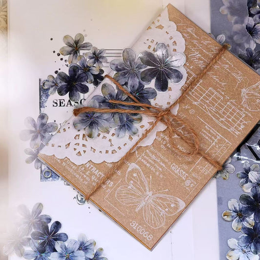 5cm*150cm Deep Sea Blue Florals Tape