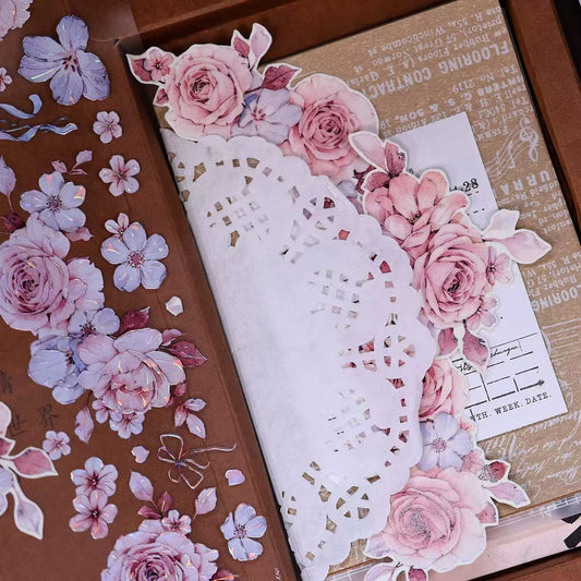 5.5cm*120cm Morning Mist Floral Tape