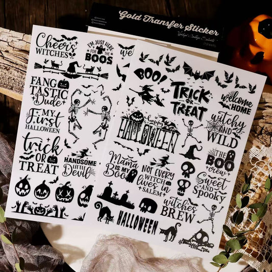 Black Halloween Transfer Stickers