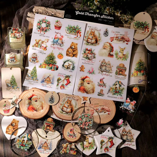 Christmas Quote Rub-on Stickers