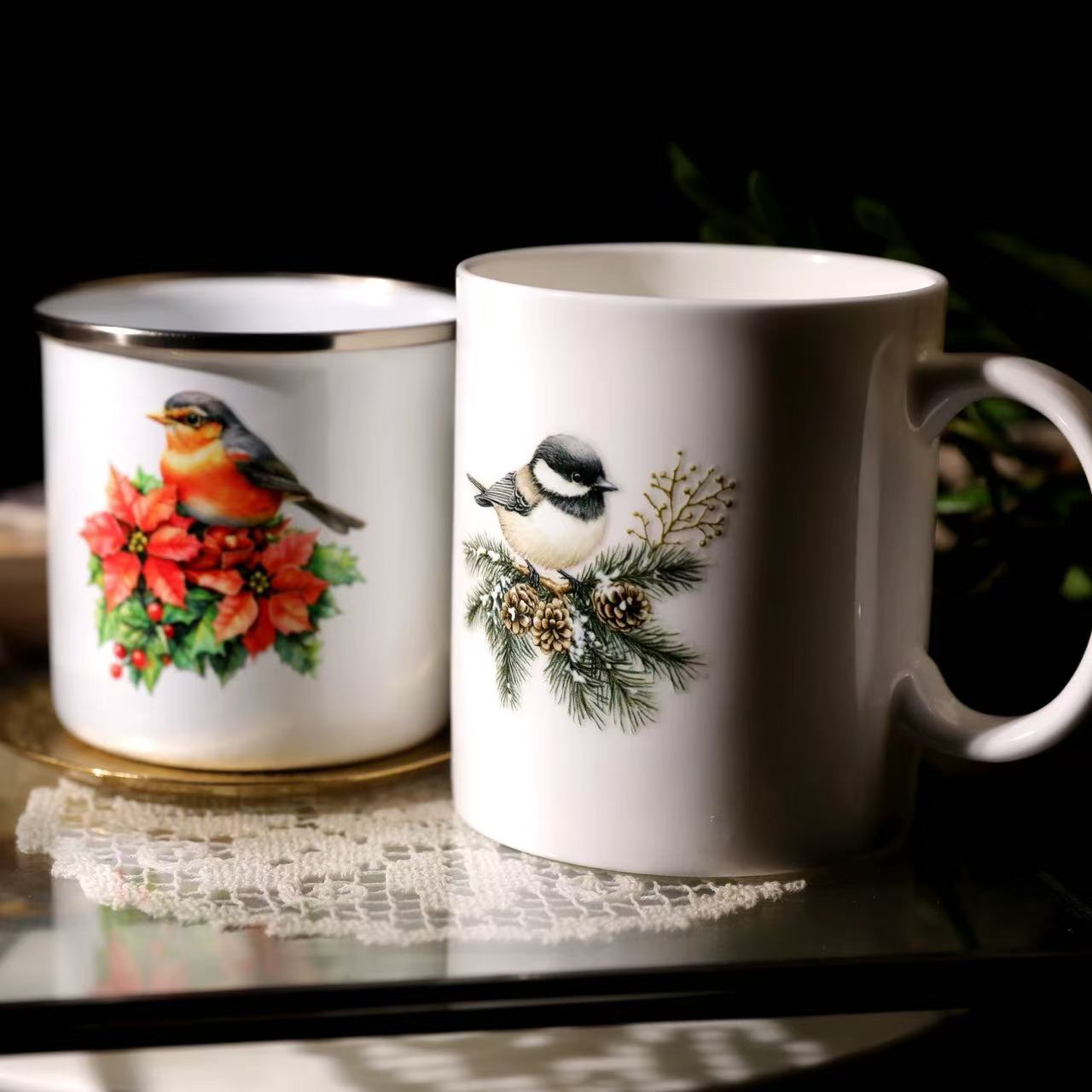 Christmas Robin Rub-on Sticker