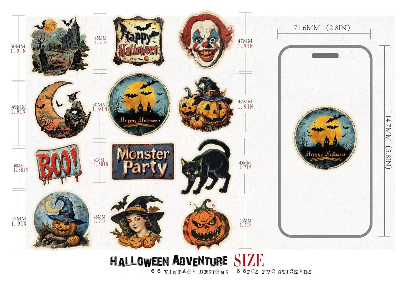 Vintage Halloween Sticker