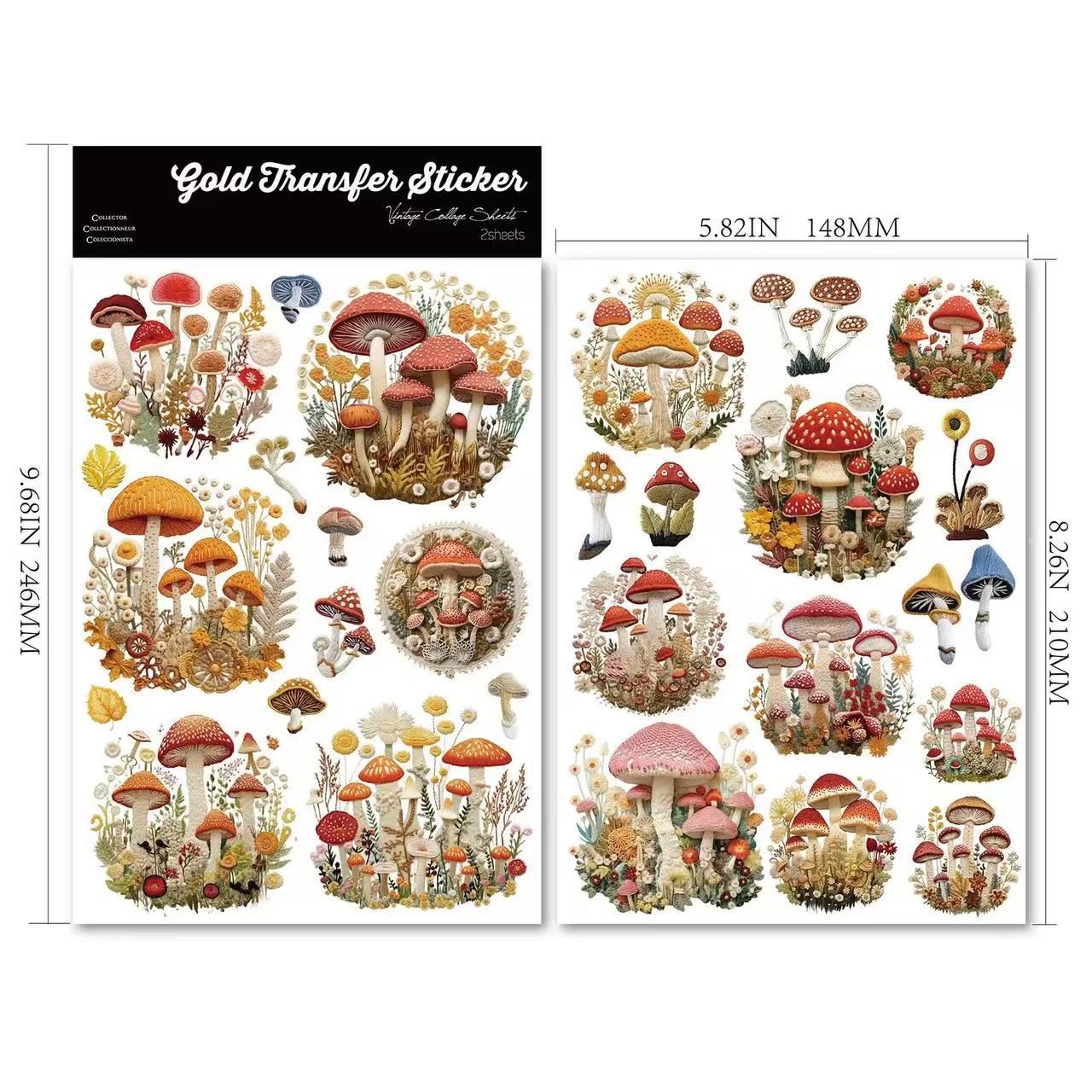 Mushroom transfer sticker