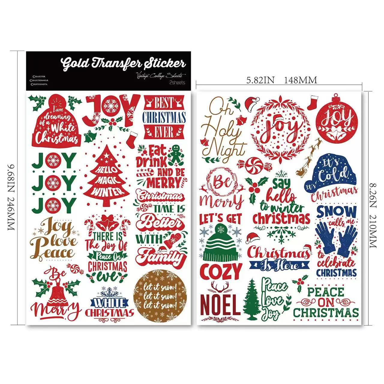 Christmas Joy Transfer Stickers