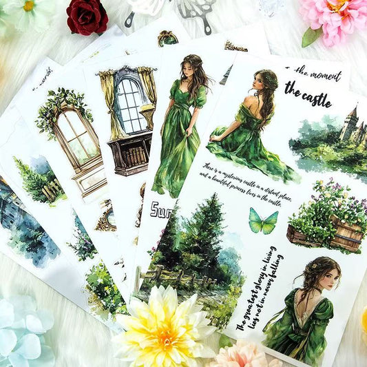 Forest Green Wilderness Sticker Book