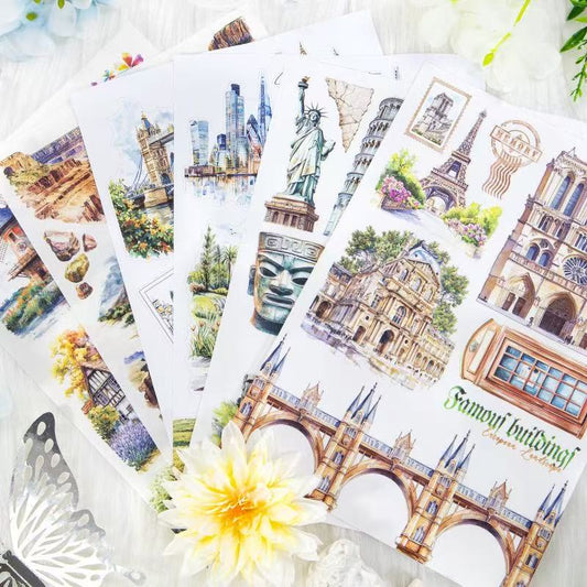 Scenic Landmarks Sticker Book
