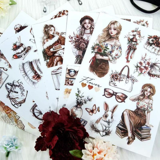 Brown Memories Sticker Book