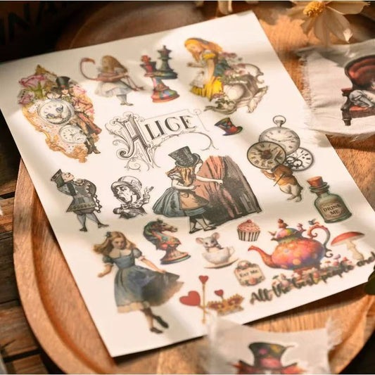 Alice in Wonderland Rub-on Stickers