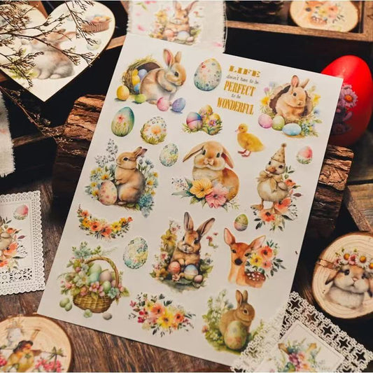 Easter Bunny Rub-on Stickers