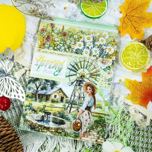 Green Spring Arrival Sticker Book