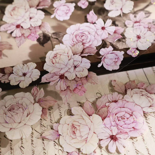 5.5cm*100cm Pink Vintage Flower Tape