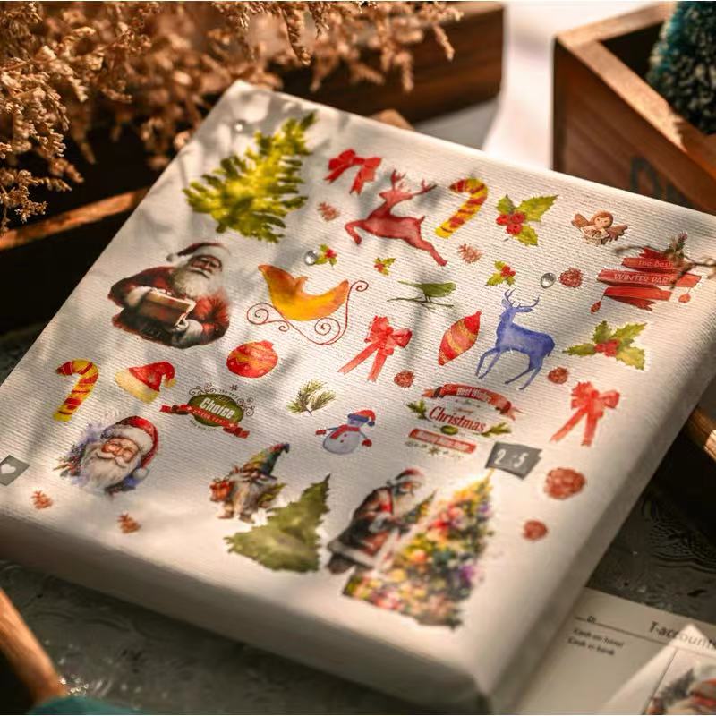 Jolly Christmas Rub-On Stickers