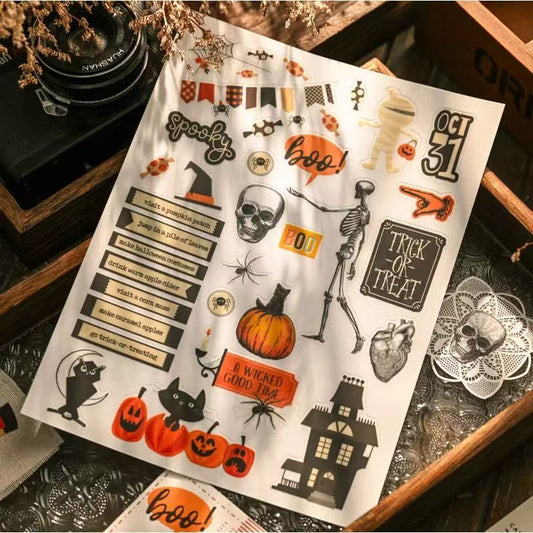 Halloween Pumpkin Rub-On Stickers