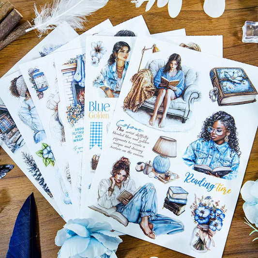 Blue Gold Symphony Sticker Book