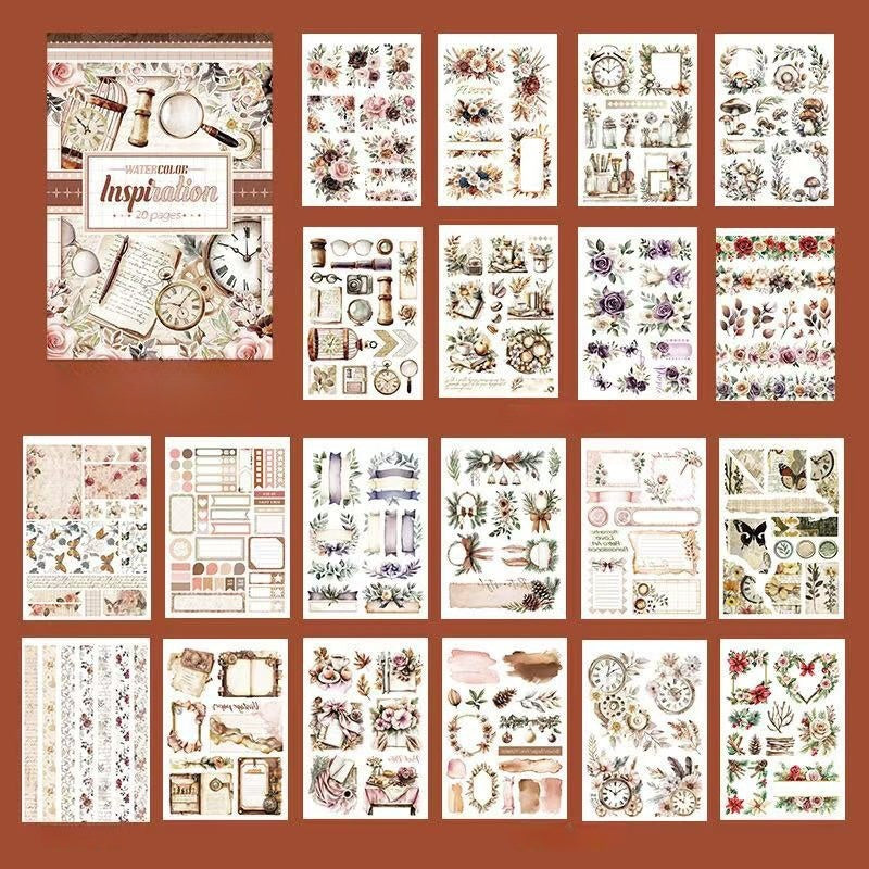 Watercolor Inspirations Sticker Book