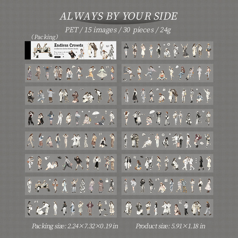 Endless Crowds Stickers