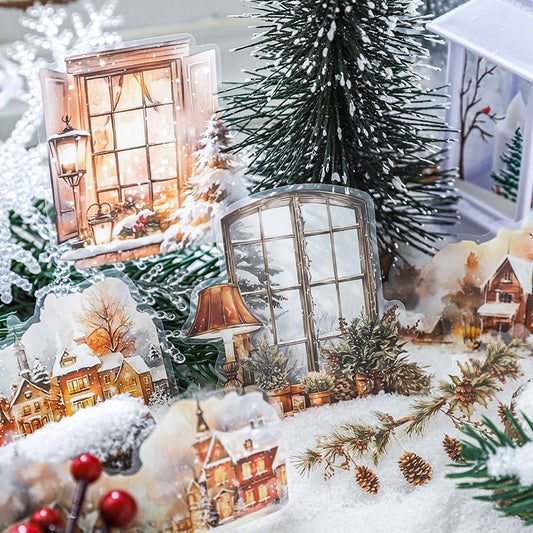 Snowfall Corners Stickers