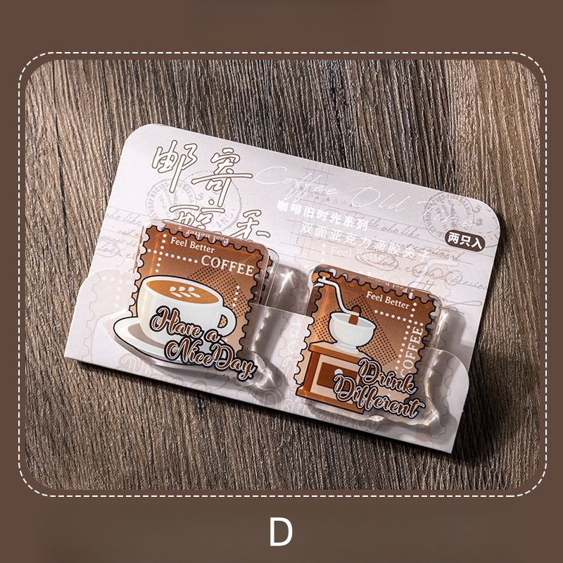 Coffee Old Time Acrylic Clip