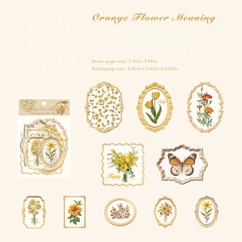 Lace Floral Frame Stickers