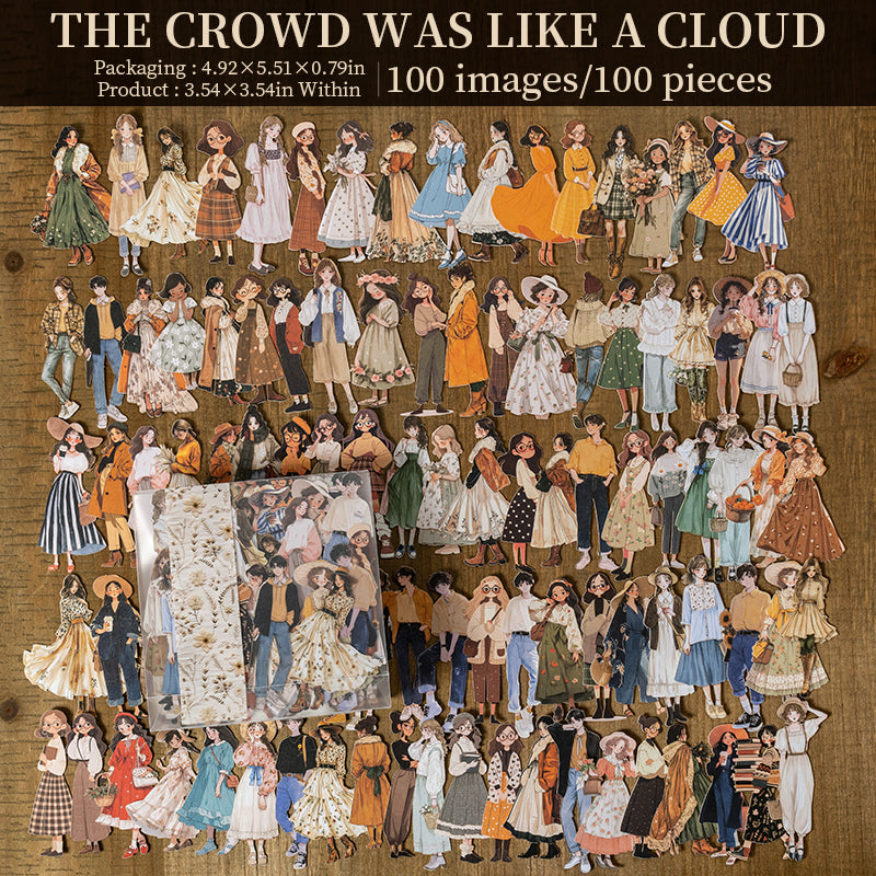 Crowded Streets Hard Card stickers