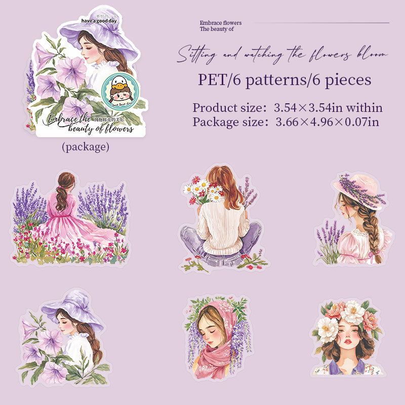 Embrace the beauty of flowers sticker