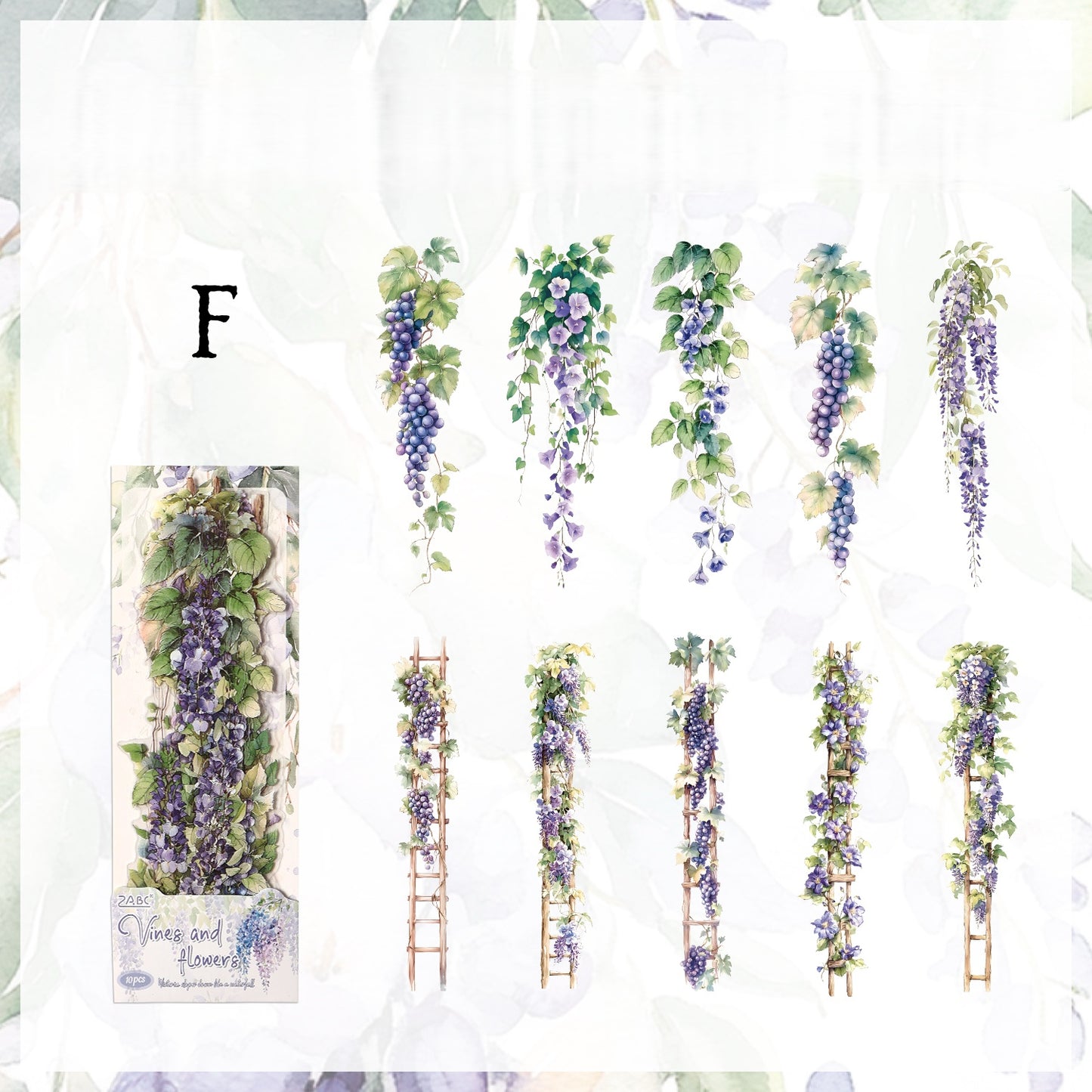 Tangled Vines Blossoms Stickers