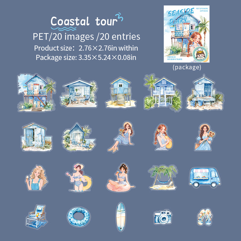 Seaside Diary Stickers