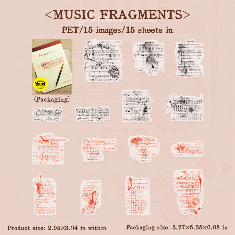 Scatted letters Stickers