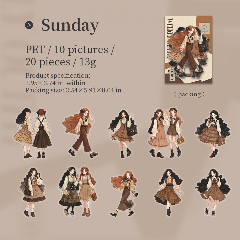 Weekly Outfit Stickers