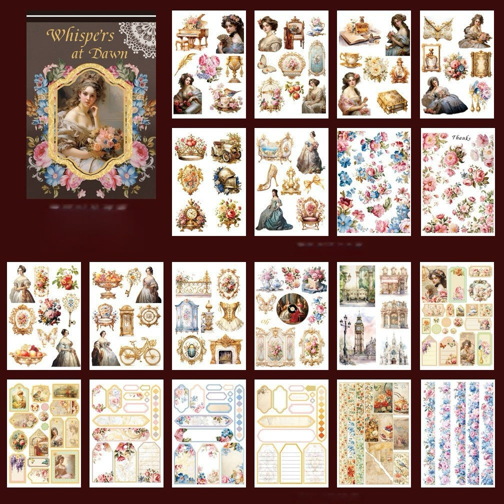European Vintage Court Sticker Book
