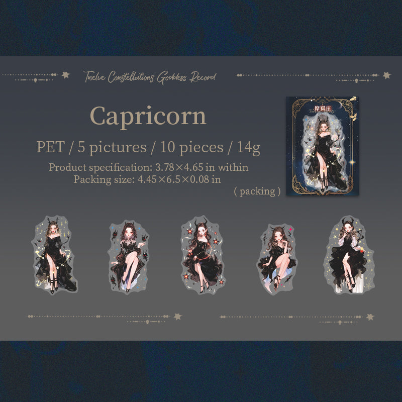 Zodiac Goddess Stickers