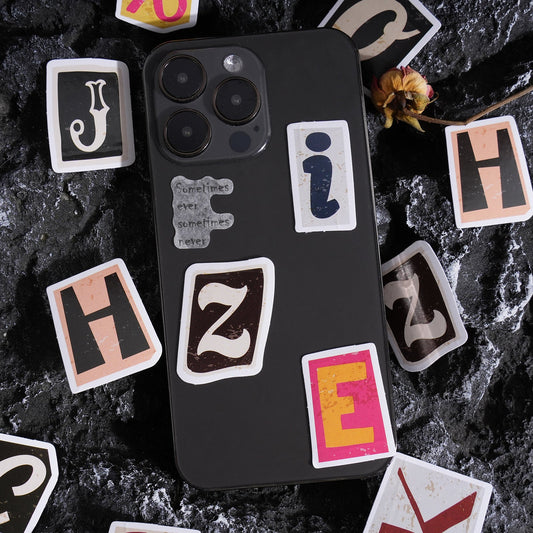 Vintage Alphabet Sticker 46pcs