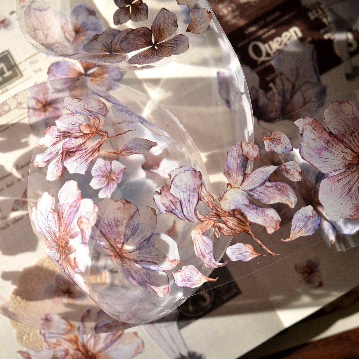 5.5cm*150cm Vintage Big Blonde Tone Flower Tape