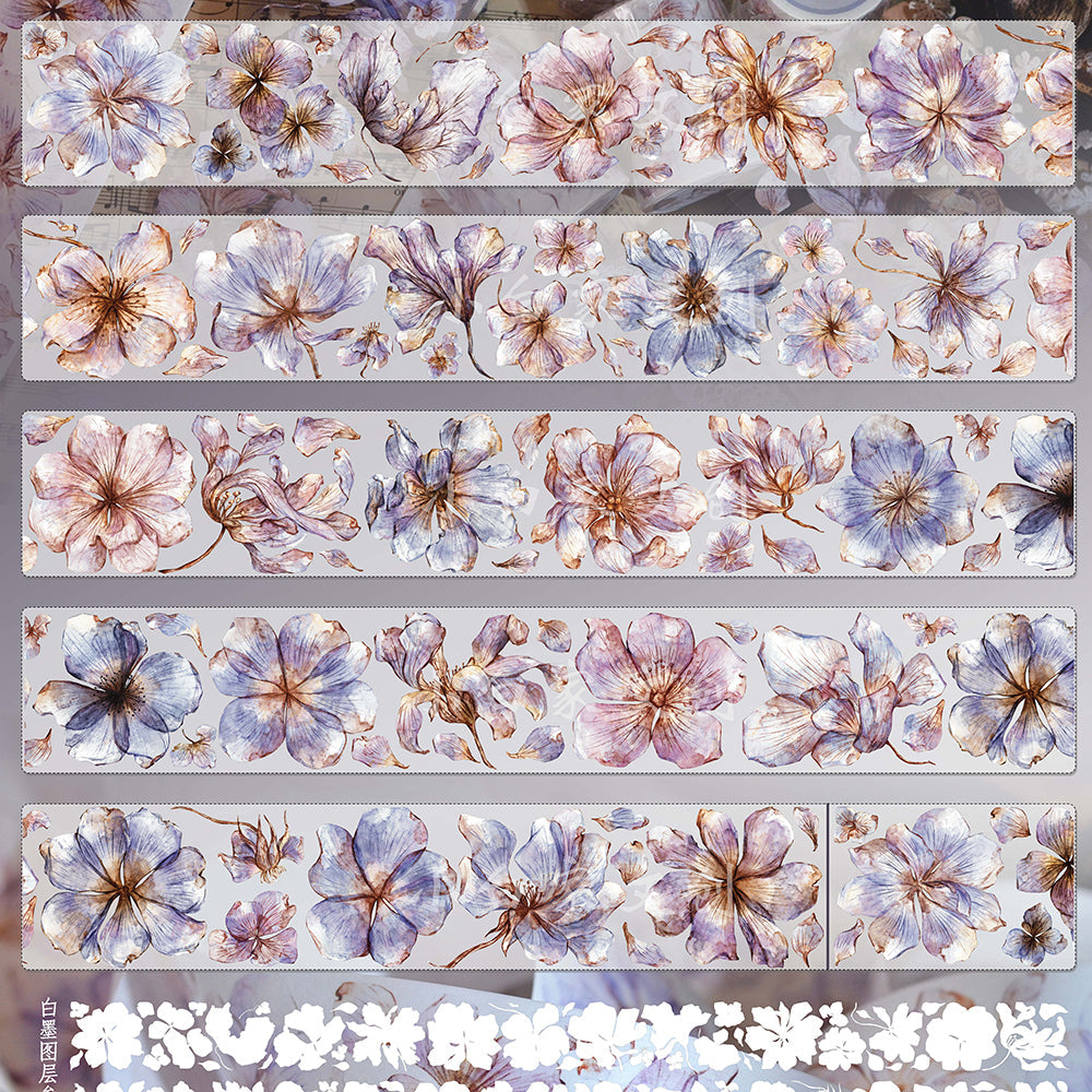 5.5cm*150cm Vintage Big Blonde Tone Flower Tape