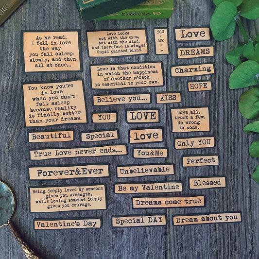 Tim Holtz About Love Phrase Stickers 30PCS