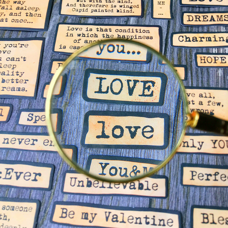 Tim Holtz About Love Phrase Stickers 30PCS