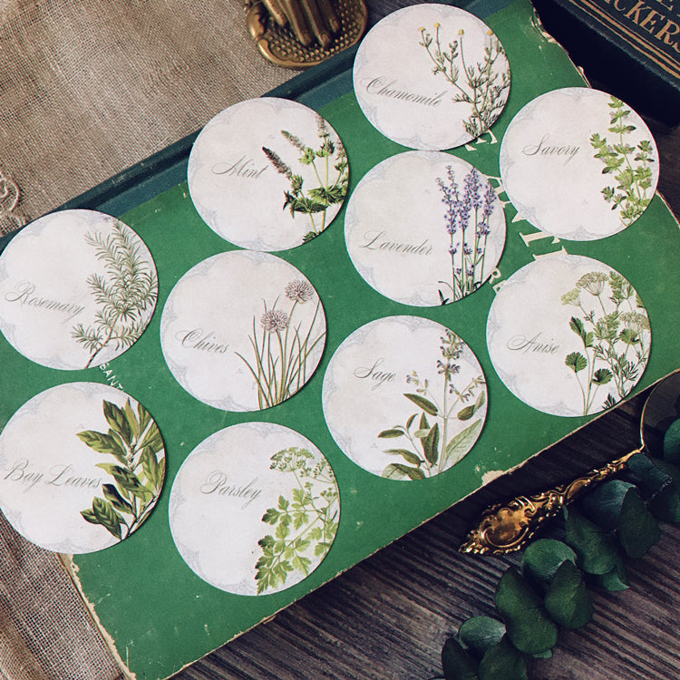 Tim Holtz Round Plant Stickers